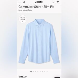 Rhone Commuter Shirt - Blue Dot